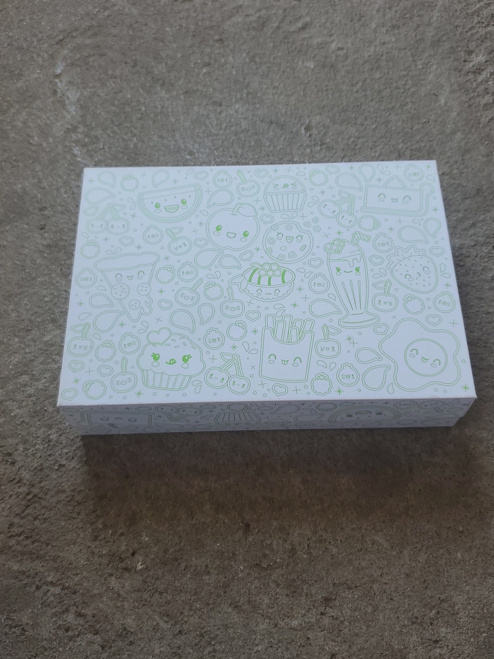 Kids Toy Storage/Activity Box in White with Light Green Accents